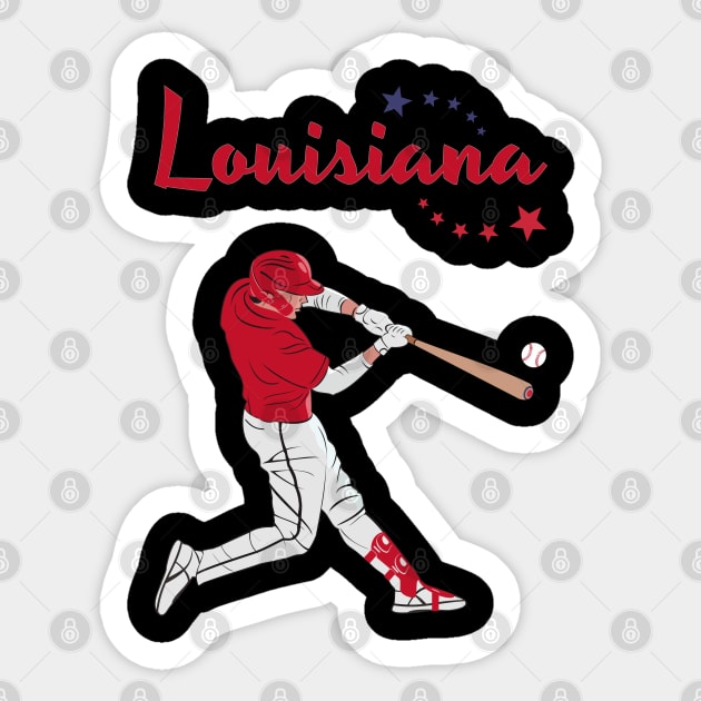 Louisiana USA Baseball Sticker by VISUALUV